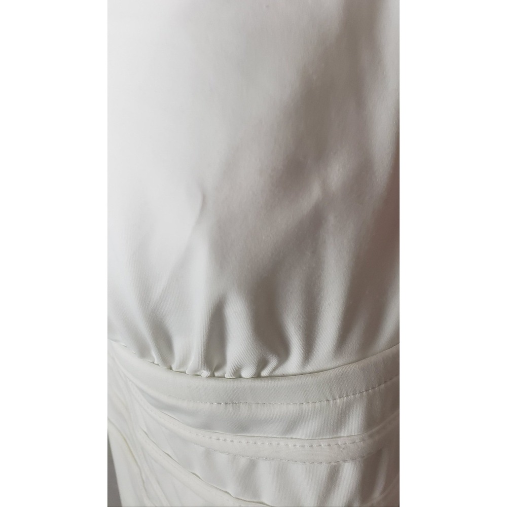 La Blanca Island Goddess White V-Neck Crisscross One Piece Swimsuit 20W Resort - Picture 11 of 11